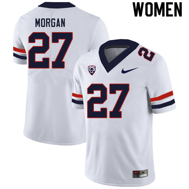 Women #27 Jakelyn Morgan Arizona Wildcats College Football Jerseys Sale-White - Click Image to Close